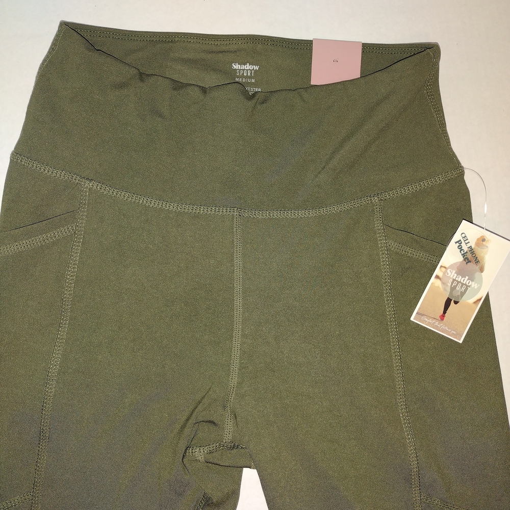 Shadow Sport Olive Green High-Waisted Leggings